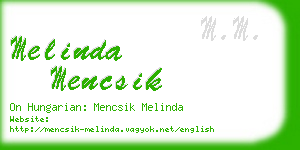 melinda mencsik business card